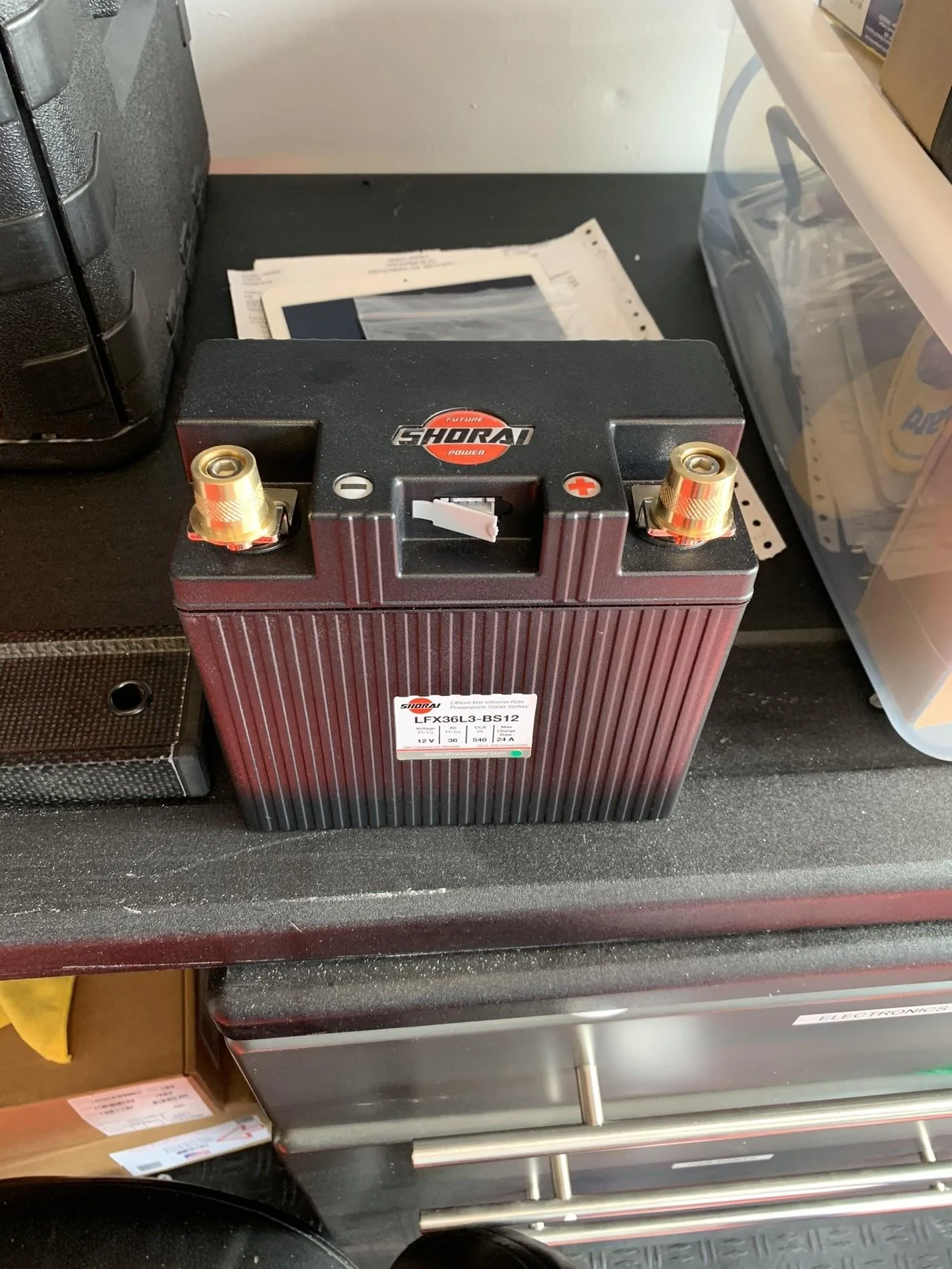Shorai LFX36L3-BS12 battery + Extension cable + Battery Charger + 