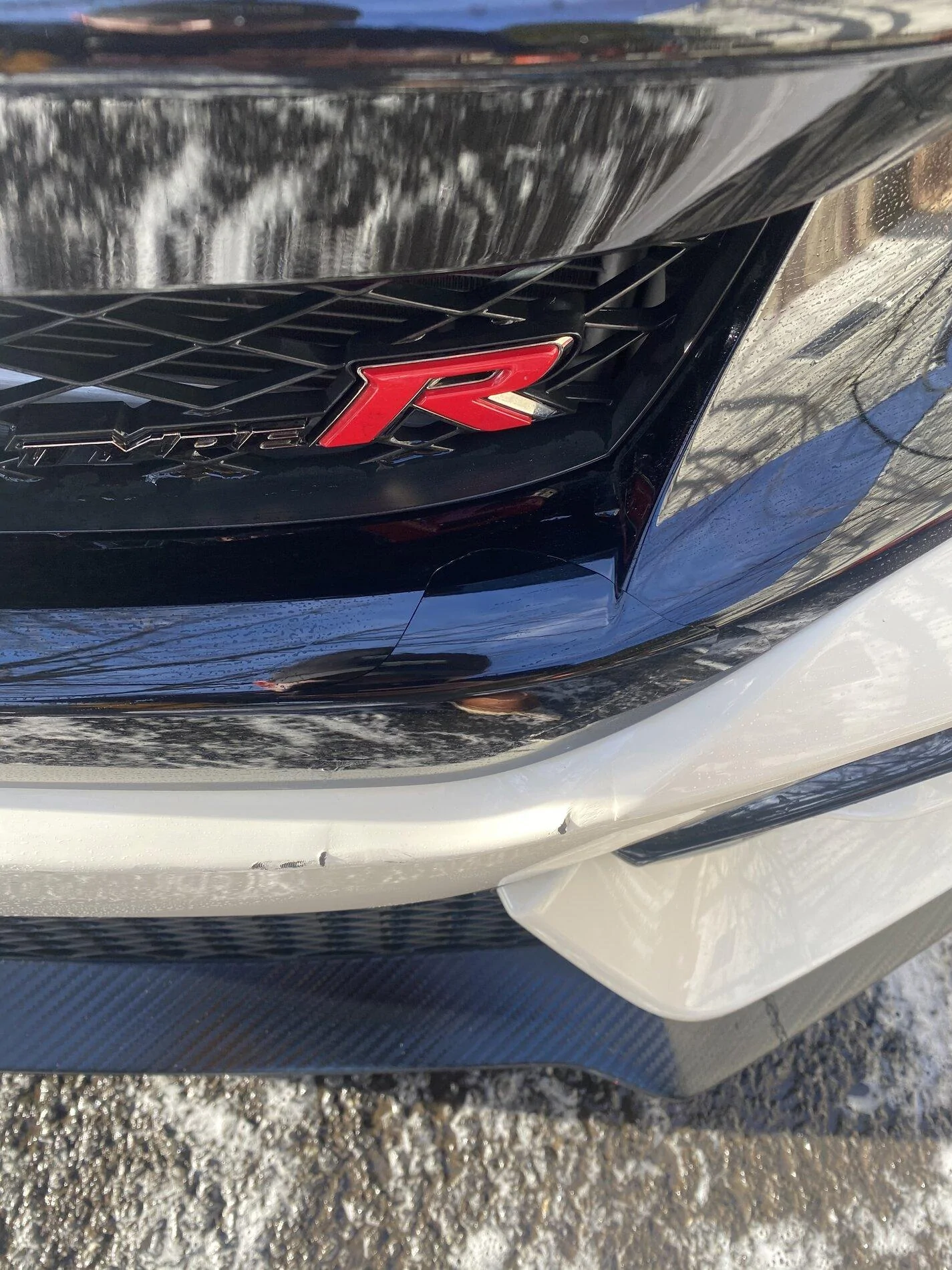 Someone backed into my Type R. Repair help | 2016+ Honda Civic Forum ...