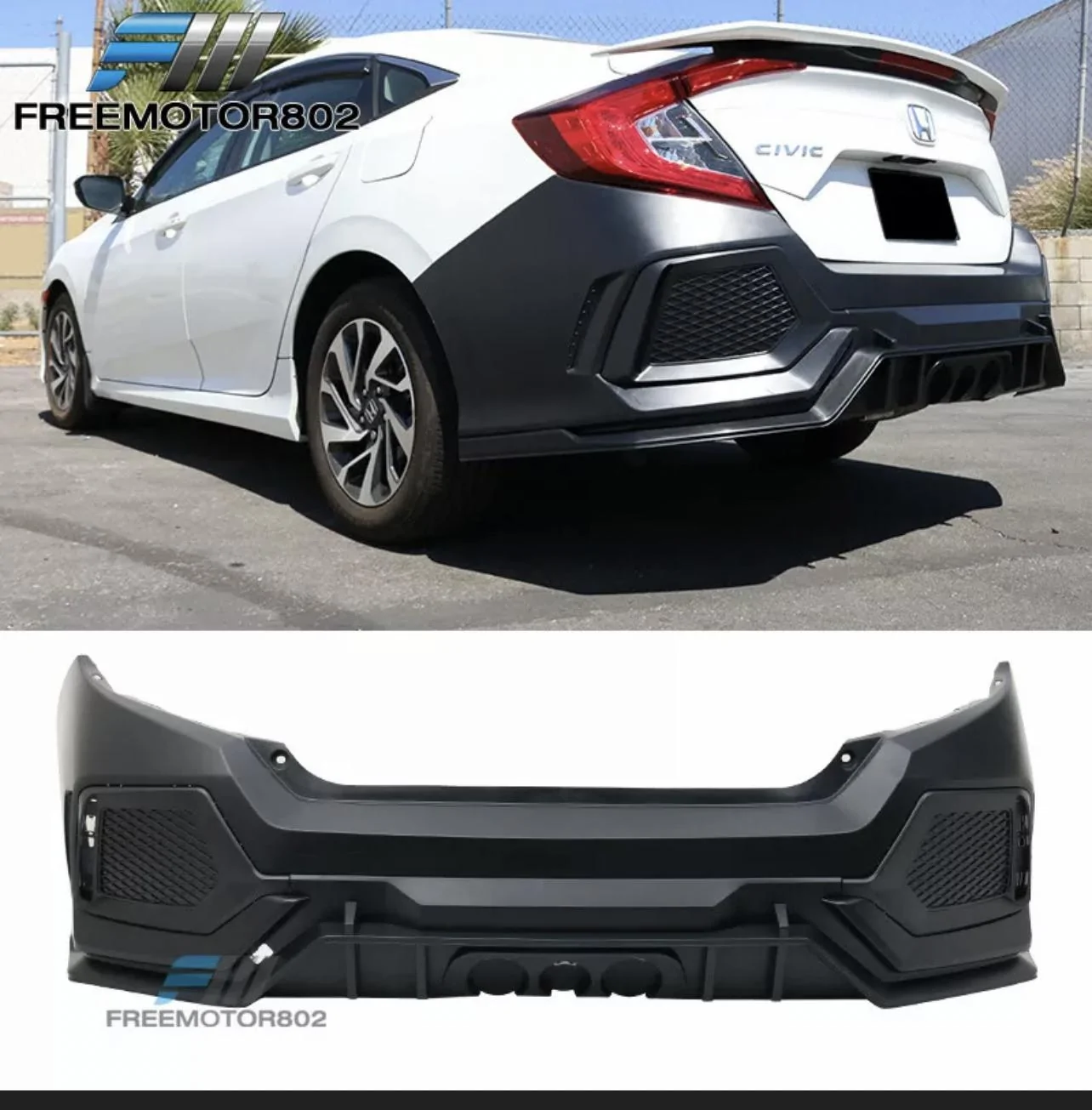 Texas - Ikon motor sports Sedan civic type r rear bumper brand new ...