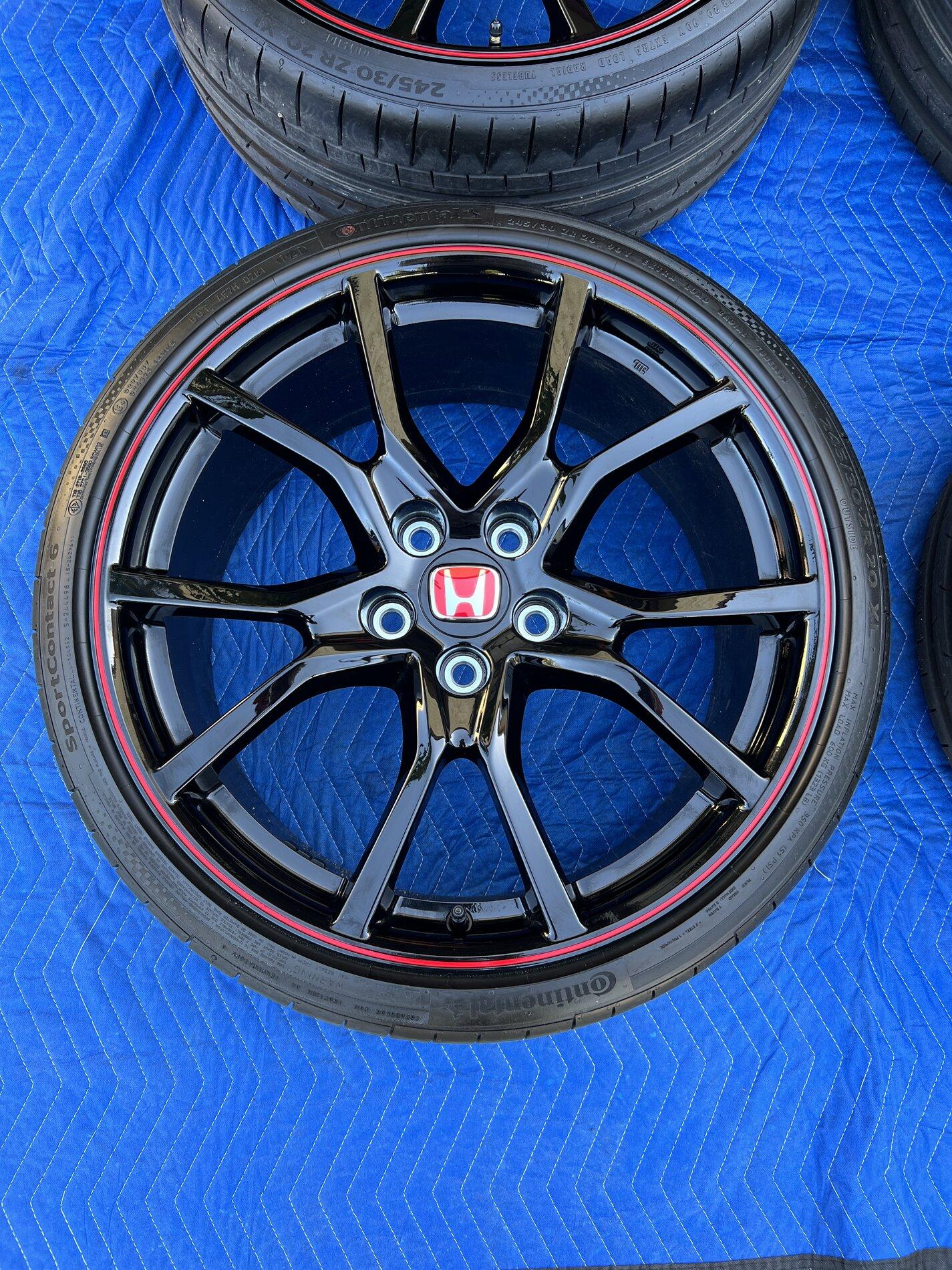 California - FOR SALE: 4 STOCK TYPE R WHEELS AND TIRES; 11 miles on ...