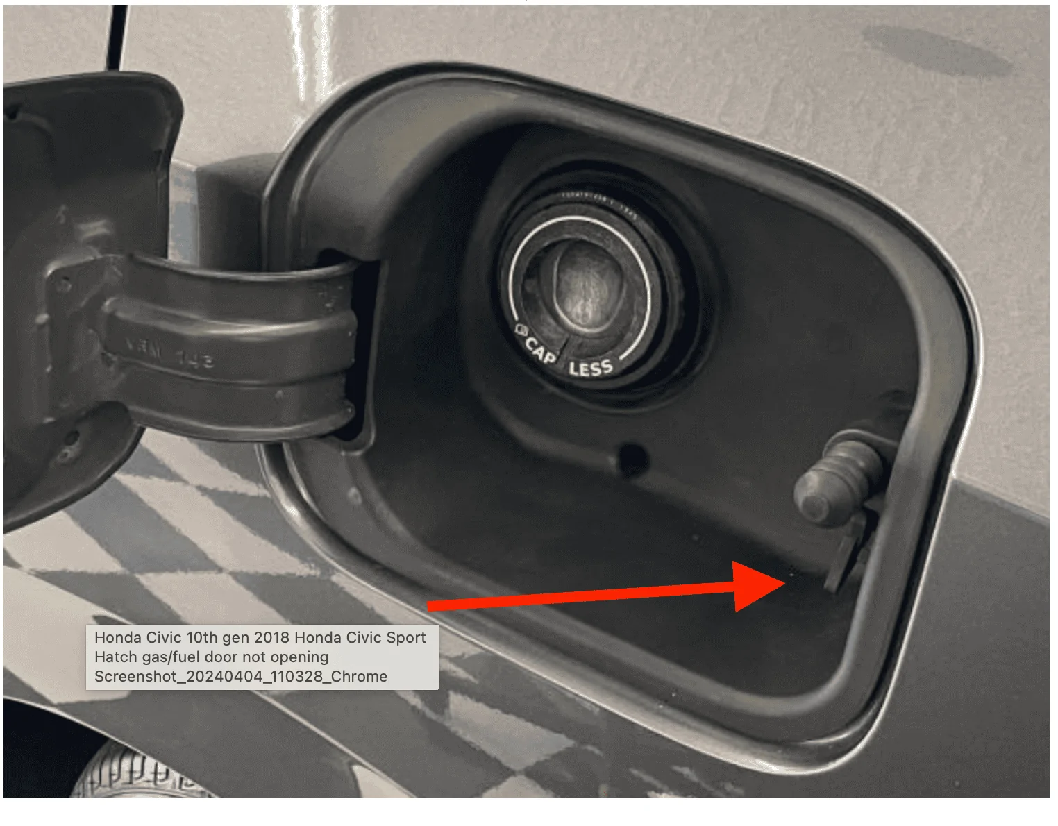 2018 Honda Civic Sport Hatch gas/fuel door not opening | 2016+ Honda