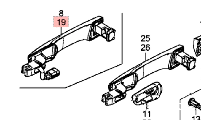 LHD Door Handle Trim Cover ABS Painted Gloss Black Fits 13-19 C117 - View #13
