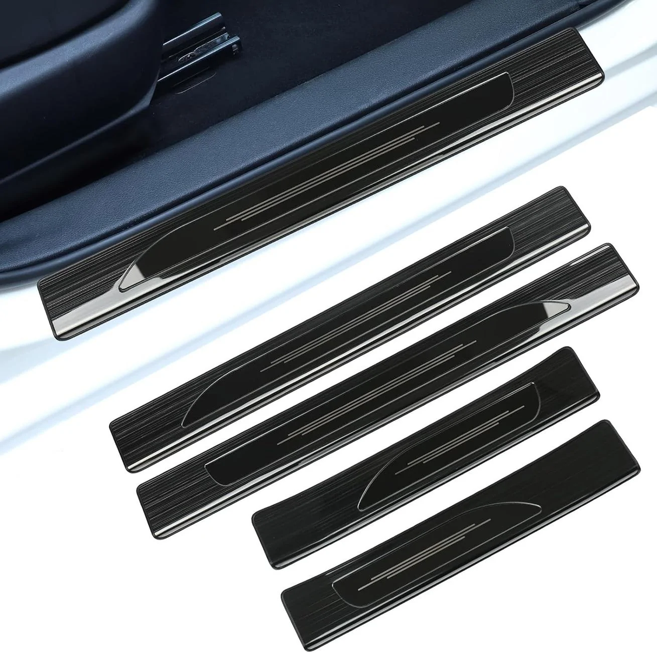 4Pcs Honda City Car Door Sill Scuff Plate Protector For Honda City Door