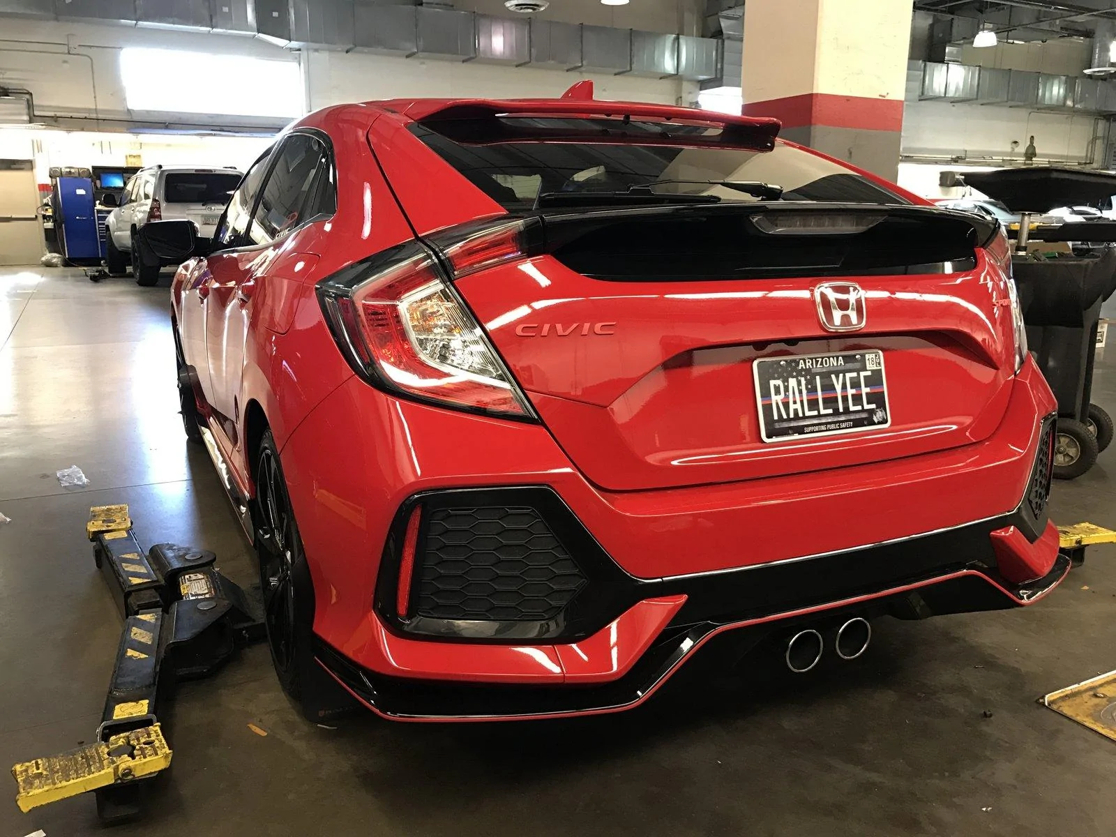 Black Engraved License Plate Frame For Honda Civic SI - Custom Hand Painted