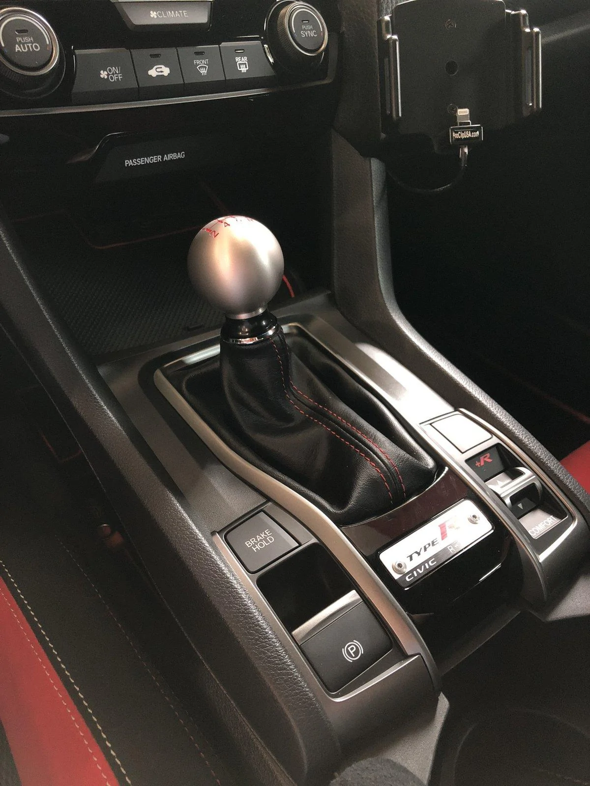 Hybrid Racing Alcantara Shift Boot - 16-21 Civic